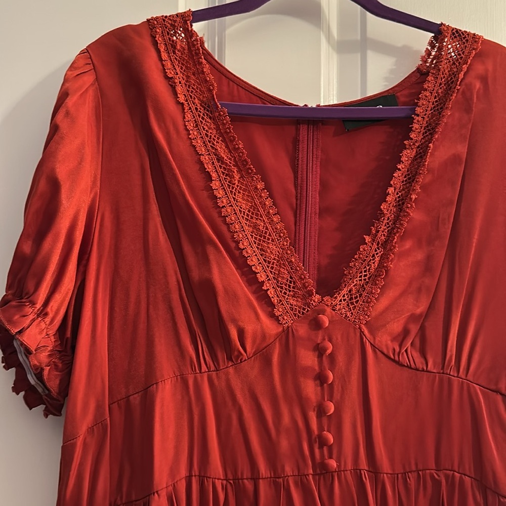 Cider Red Short Sleeve Dress - Picture 2 of 5